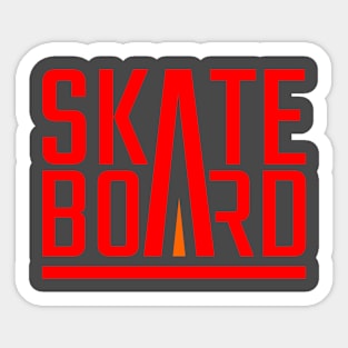 skateboard typhography letter Sticker